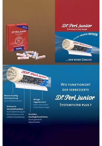 10 Lu Dr. Perl Junior Vauen Filitre 9 MM Pipo Filitresi  Pp46