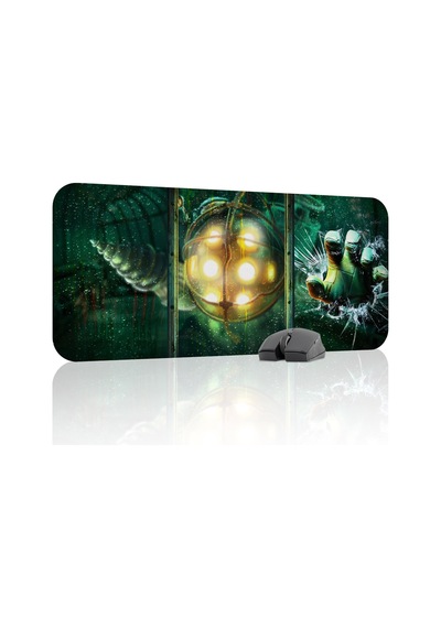 Bioshock Kaymaz Dikişli Kauçuk Oyuncu Mousepad V5 - 70x30 Xl Gaming Mouse Pad Fare Altlığı