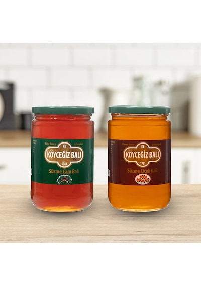 Köyceğiz Balı Çam Balı 850 G + Köyceğiz Balı Çiçek Balı Cam Kavanoz 850 G