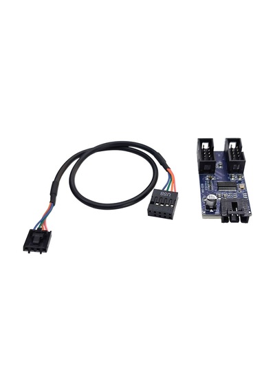 Anakart İç Usb Hub 9 Pin Header 1x2 Çoğaltıcı Port Genişletici Panel Rgb Dişi