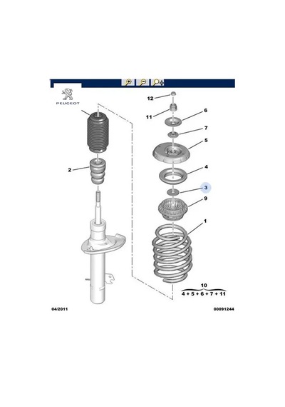 Amortisor Alt Tabla Pulu Peugeot 5033.89
