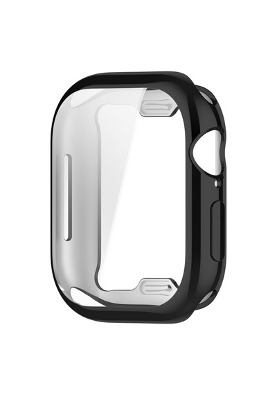 Caseonn Apple Watch Series 5 44mm Kılıf Ekran Korumalı 360 Tam Koruma Siyah