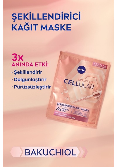 10 Dakika Kağıt Maske Hyaluron Cellular Filler Dolgunlaştırıcı 28 Gr