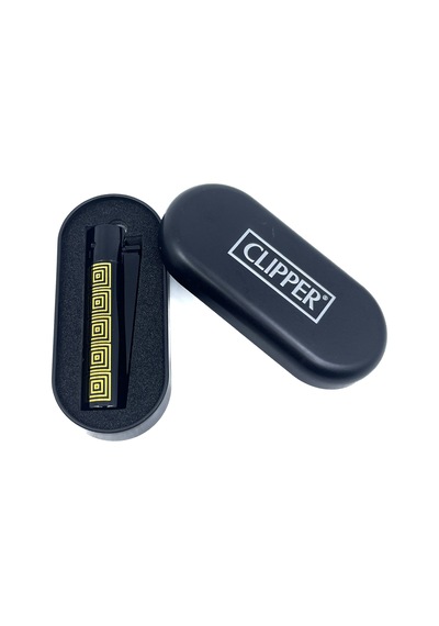 Clipper Metal Özel Elegant Serisi Çakmak - Golden Labyrinth Siyah