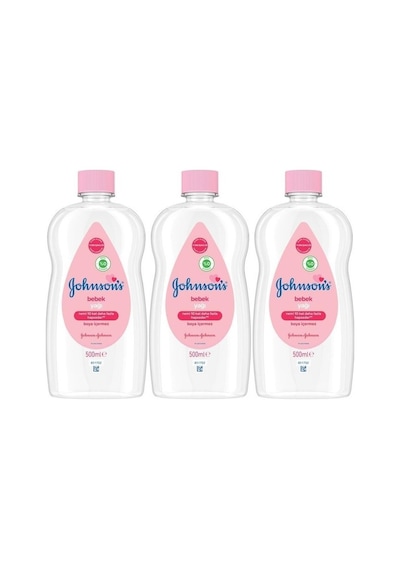 Johnsons Baby Bebek Yağı 500 Ml Nemlendirici Pembe 3'lü Set