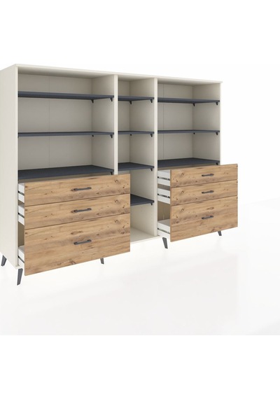 Hyperion Dolap 10 Raflı 6 Çekmeceli 220x44x163 Aytaşı-antrasit/çam Antrasıt/atlas Çam - Aytası Hyperion Dolap 10 Raflı 6 Çekmeceli 220x44x163 Aytaşı-antrasit/çam Antrasıt/atlas Çam - Aytası