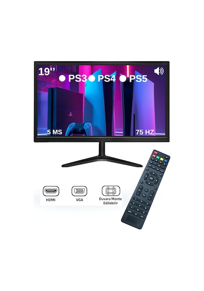 Sn-ha-ma Sencrom 19'' Ps3-ps4-ps5 Uyumlu Dahili Hoparlör Ve Kumandalı 49 Ekran Full Hd Led Monitör
