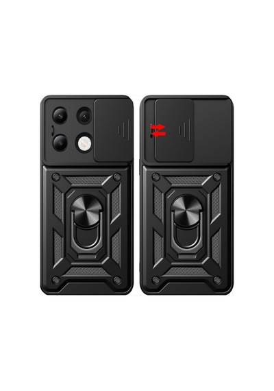 Xiaomi Redmi Note 13 4g Uyumlu Kılıf Pars Lens Yüzüklü Silikon - Kırmızı