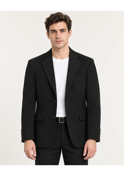 Classics Men Erkek İtalyan Kesim Blazer Ceket Klasik Ve Modern Şıklık - 7763 Siyah