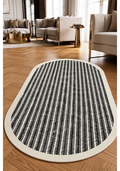 Regard Oval Makinede Yıkanabilir Kaymaz Taban Leke Tutmaz Dijital Salon Halısı Mutfak Halısı Ve Yolluk Çok Renkli