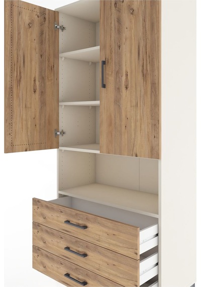 Hyperion Dolap 4 Raflı 3 Çekmeceli 2 Kapaklı 88x44x195 Aytaşı... Aytaşı
