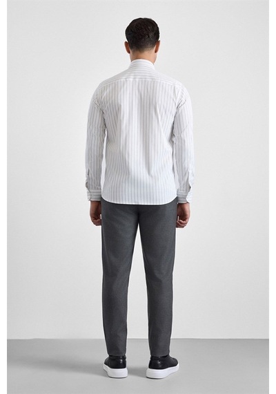 Süvari Lacivert Slim Klasik Yaka Casual Gömlek Gm1008400365-m09