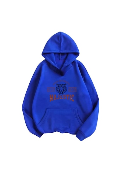 Kozia Outdoors Baskılı Oversize Unisex Sweatsirt Malkoç29 Mavi