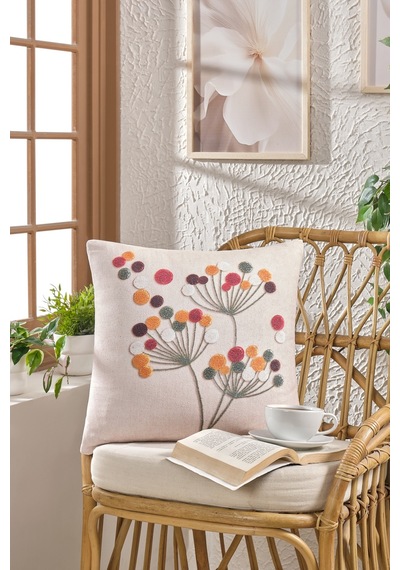 Soft Kadife Baskılı 43 X 43 Cm Kırlent Kılıfı Lale