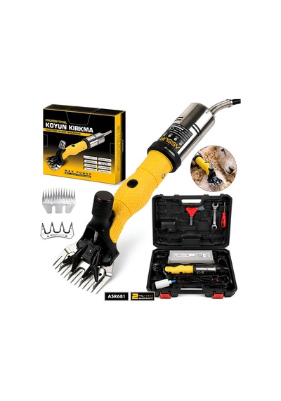 Assur Asr681 Profesyonel Koyun Keçi Kırkma Makinesi - 200w Elektrikli Metal Şanzımanlı Çelik Bıçaklı