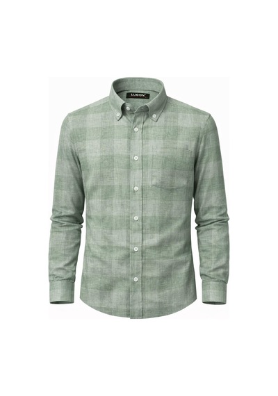 Lugon Klasik Regular Fit Uzun Kol Erkek Gömlek 7608 Yeşil