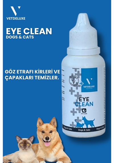Vetdeluxe Eye Clean Losyon Kedi Köpek Gözyaşı Lekesi ve Çevresi Temizleme 50 ML
