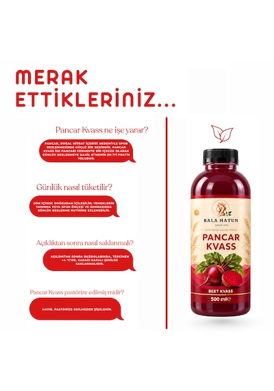 Bala Hatun Pancar Kvass 500ml - Doğal Fermente 2'li Pet Şişe