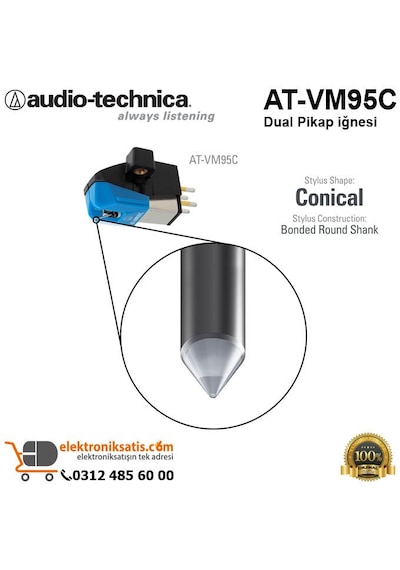 Audio Technica At-Vm95C Dual Pikap İğnesi