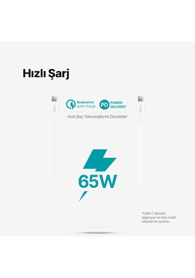 Ttec Super Şarj Pd/qc 0.30cm 65w Type C Şarj Kablo Samsung Huawei Apple Uyumlu iPhone 15 15 Pro Max Powerbank Kablosu Desen - Ben10