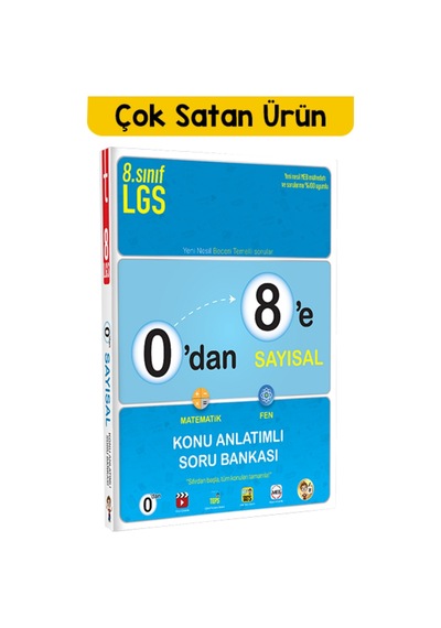8. Sınıf 0 Dan 8 E Sayısal Sözel Konu Anlatımlı Soru Bankası Seti
