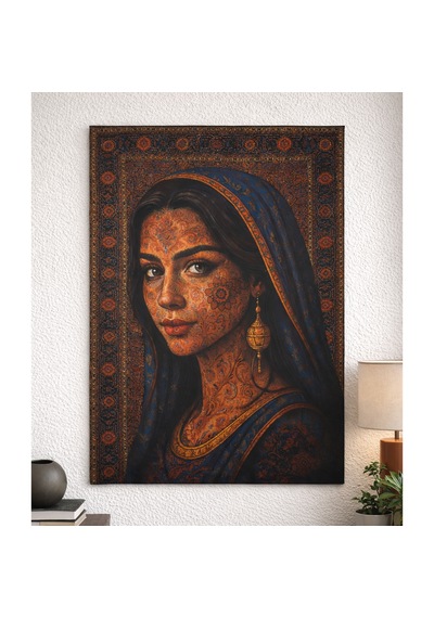 Weblonya Çizim Baskı Halı Kız Desenli Halı 120 Cm X 180 Cm 5900 Çok Renkli