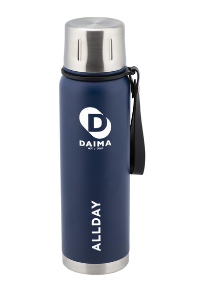Daima Allday 750 Ml 12 Saat Sıcak 24 Saat Soğuk Lacivert Termos Lacivert