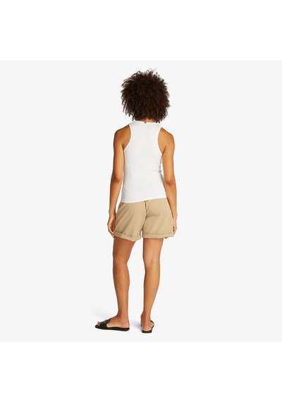 Tommy Hılfıger Tommy Hilfiger Slim 5x2 Rib Tank Kadın Beyaz T-shirtdüzww0ww38635