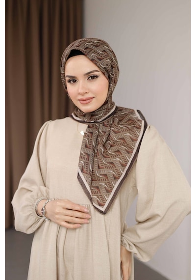 Mimiyum D S Model Soft Eşarp Kahve Bej