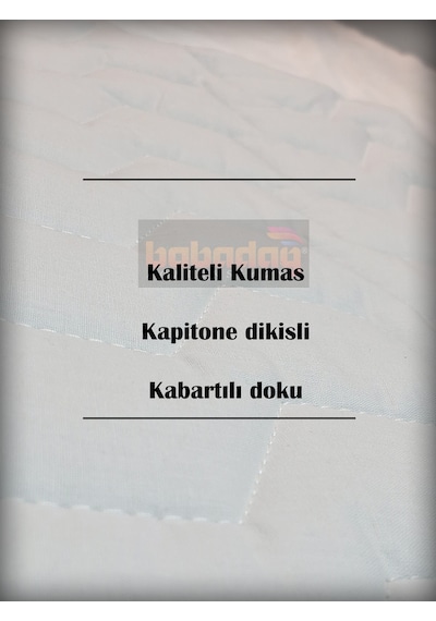%100 Geçirmez Yastık Alezi Kapitoneli Kabartılı 1 Adet