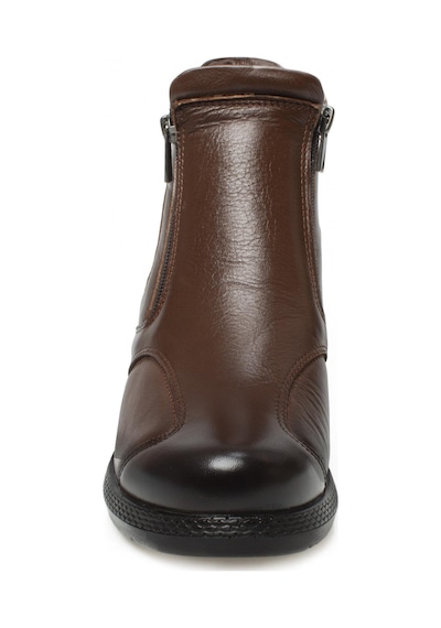 Forelli 25652 Cift Fermuarlı Comfort Taba Kadın Bot Taba