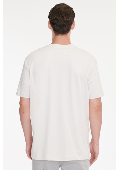 Ac&co Erkek Tas %100 Pamuk Modern Fit Normal Kesim Bisiklet Yaka Tişört Taş Rengi