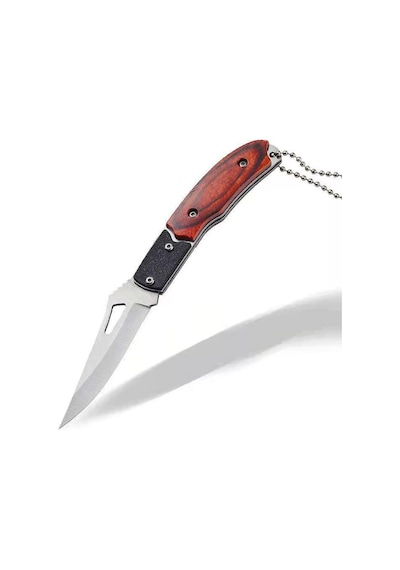 Valkyrie Katlanır Kamp Çakı 16cm 3cr13 Paslanmaz Çelik Mini Cep Kamp Bıçağı Outdoor Kullanım Anahtarlık Halkalı Kahverengi