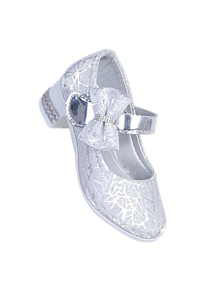 Ayakcenter Herbebe 355 Gümüş Kız Çocuk 5cm Topuklu Ayakkabı
