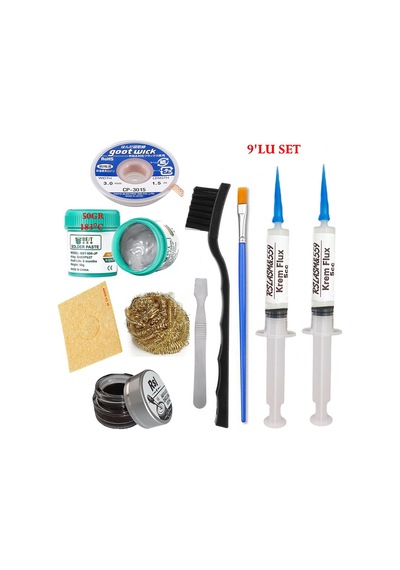 Best Krem Lehim 183 C 50gr Havya Uc Temizleyici Flux Lehim Toplama Cp-3015 Lehim Emme Teli Spatula Seti05