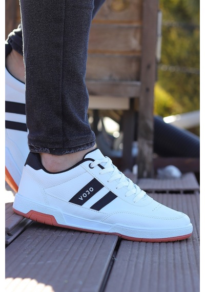 Vojo Gen 5 Rahat Taban Cilt Erkek Sneker Spor Ayakkabı 267800001842 05 Beyaz Beyaz