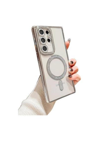 Samsung Galaxy S24 Ultra Kılıf Joke Simli Magneticsafe Kılıf - Siyah 0.2M-Çok Renkli