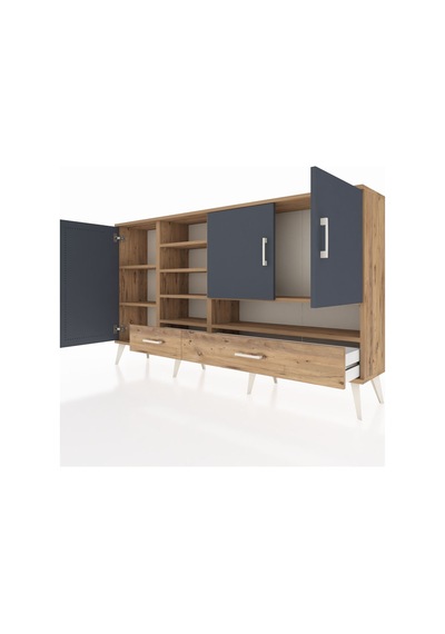 Arges Konsol 8 Raflı 2 Çekmeceli 3 Kapaklı 176x30x99 Çam-antrasit/çam Antrasıt/atlas Çam - Atlas Çam Arges Konsol 8 Raflı 2 Çekmeceli 3 Kapaklı 176x30x99 Çam-antrasit/çam Antrasıt/atlas Çam - Atlas Çam