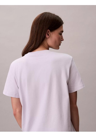 Calvin Klein Kadın Regular Fit Yuvarlak Yakalı %100 Pamuklu Kısa Kollu Mor T-shirt Lv047e809g-2ık-12827 Mor