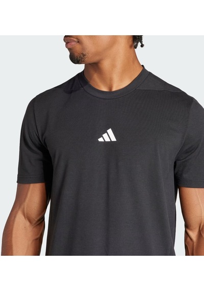 Adidas Designed For Training Erkek Siyah Yuvarlak Yaka Tişört IK9725 Siyah