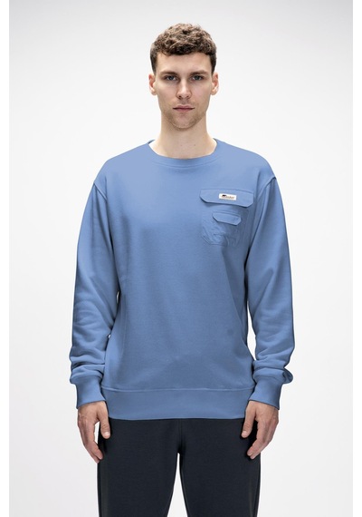 Bad Bear Rise Element Mavi Crewneck Erkek Sweatshirt Mavi