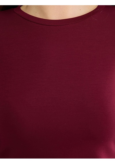 Lcwaıkıkı Basic Bordo Bisiklet Yaka Kadın Body