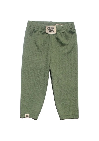 Bebegen Unisex Yeşil Fitilli Tayt Pantolon Tek Alt Çok Renkli