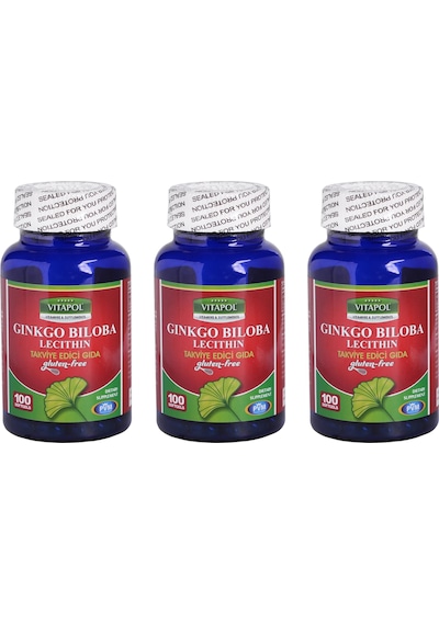 Vitapol Ginkgo Biloba Lecithin Gluten Free 3 Kutu 300 Softgel