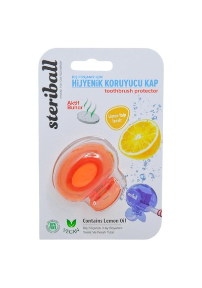 Diş Fırçası Koruma Kabı - Limon Kokulu Çocuk Manuel Diş Fırçaları İçin Karma Renk Çok Renkli