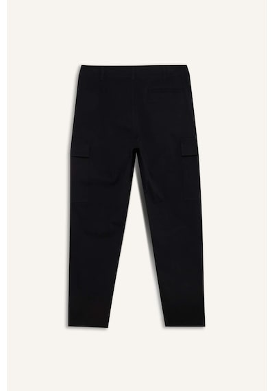 DeFacto Relax Fit Rahat Kesim Yazlık Pantolon -  Kargo Cepli Düz Paça D5967AX25SPBK81
