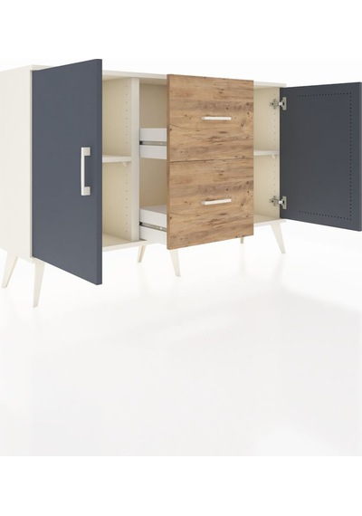 Arges Konsol 2 Raflı 2 Çekmeceli 2 Kapaklı 132x30x83 Aytaşı-antrasit/çam Antrasit/çam Arges Konsol 2 Raflı 2 Çekmeceli 2 Kapaklı 132x30x83 Aytaşı-antrasit/çam Antrasit/çam