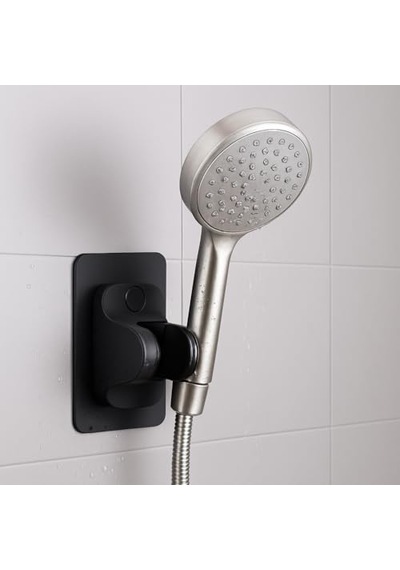 Yapışkanlı Lüks Duş Askısı Siyah Renk Vidalama Gerektirmez Suya Dayanıklı Pratik Montaj Tüm Banyo Diğer
