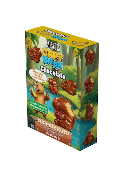 Miskets Capybara Muzlu Krema Dolgulu Sütlü Çikolata 60 G X 4 Adet