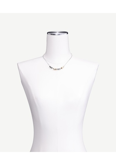 Yargıcı İri Metal Boncuklu Kolye 25kkbj8060x 005 Renkli